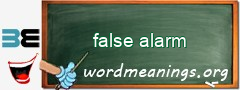 WordMeaning blackboard for false alarm